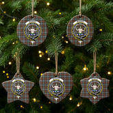 Murray of Atholl Weathered Tartan Crest Christmas Ceramic Ornament